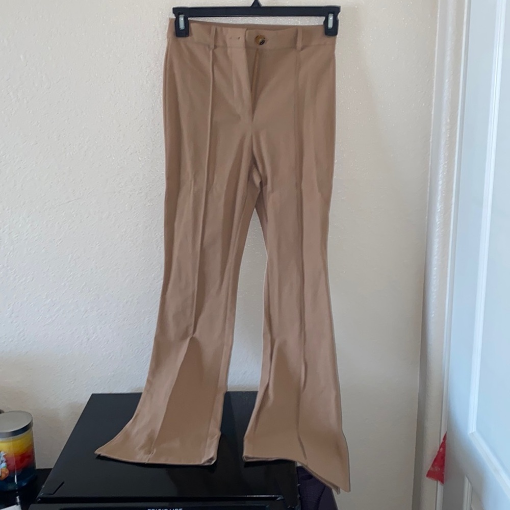 Flared dress pants. High waisted.